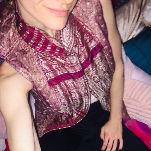 100% Silk Sari Vest by Layla~Hand Made On Earth - Picture 14 of 14